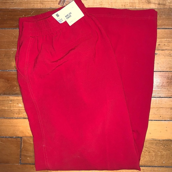 Addition Elle Michael Collection Pants Size 16 Red Wideleg - Picture 1 of 4